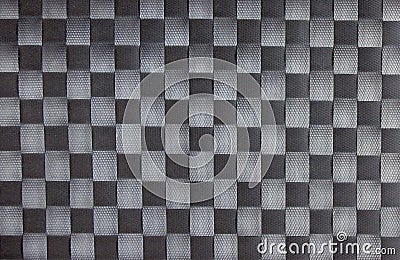 Black checkerboard fabric texture Stock Photo