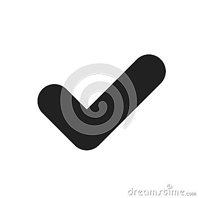 The Black Checkmark Icon represents both Approval and Completion in a simple way Vector Illustration
