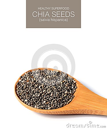 Black chia seeds Stock Photo