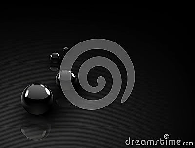 Black chrome balls background Vector Illustration