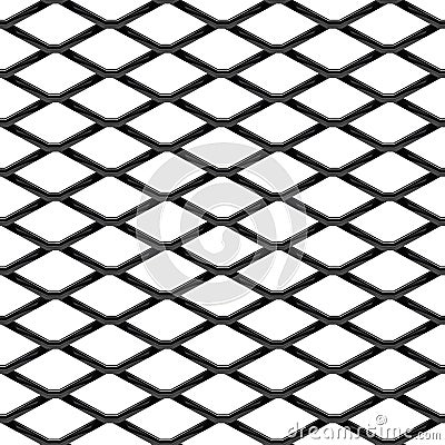 Black chrome Steel Grating seamless structure Vector Illustration