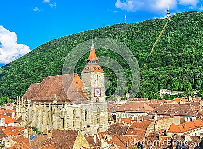 Black church in Brasov - Transylvania, Romania Editorial Stock Photo