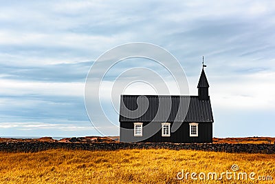 Black church of Budir Stock Photo
