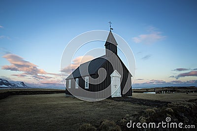 Black church of Budir Stock Photo