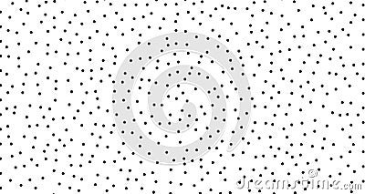 Black circles mosaic tile pattern texture on white. Abstract Cartoon Illustration