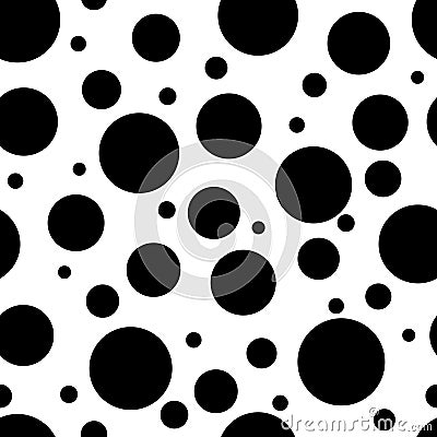 Black Circles on White Background Vector Illustration