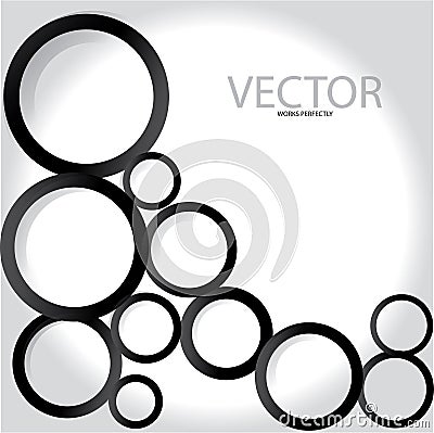 Black circles Vector Illustration