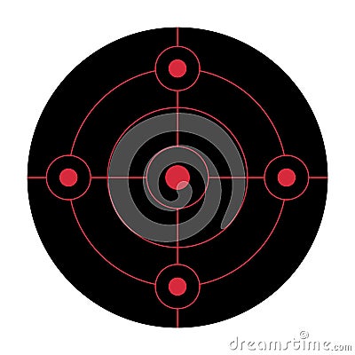 Black circular shooting target Vector Illustration