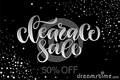 Black clearance sale vector banner Vector Illustration