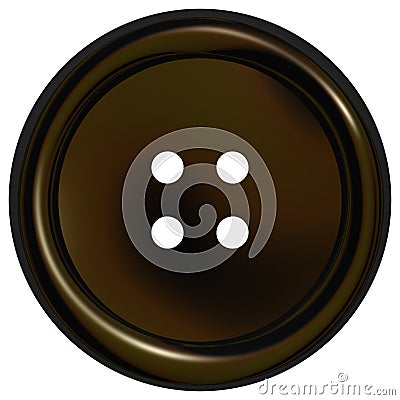 Black Clothes Button Stock Photo