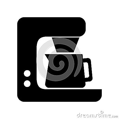 Black coffee maker graphic design Vector Illustration