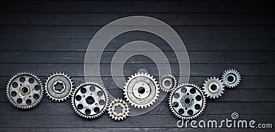 Gears Cogs Technology Industry Background Banner Stock Photo