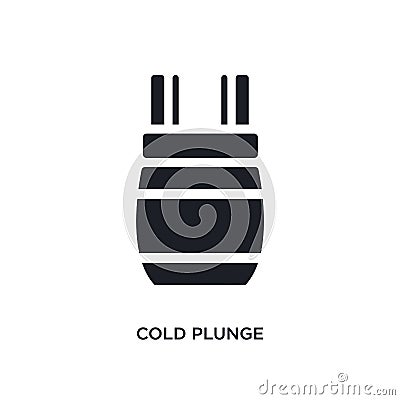 black cold plunge isolated vector icon. simple element illustration from sauna concept vector icons. cold plunge editable logo Vector Illustration