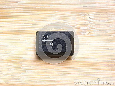 Black Tab key Stock Photo