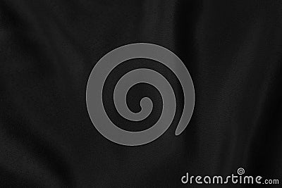 Black colored Background of soft draped fabric Stock Photo