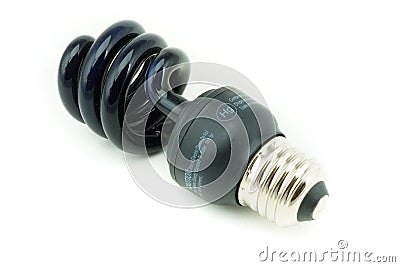 Black compact fluorescent lamp Stock Photo