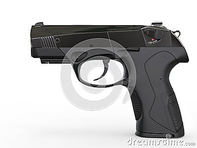 Black compact hand gun Stock Photo