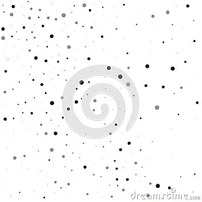 Black Confetti Wedding. Gray Round Creative. Bubble Celebrate. Texture Explosion. Party Vector. Falling Vector. Birthday Random. G Stock Photo