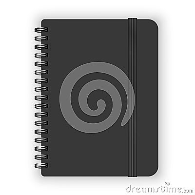 Black copybook Vector Illustration