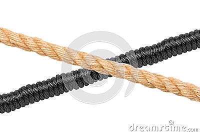 Black cordage Stock Photo