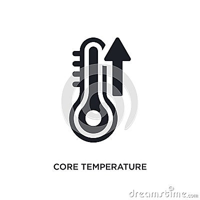 black core temperature isolated vector icon. simple element illustration from sauna concept vector icons. core temperature Vector Illustration