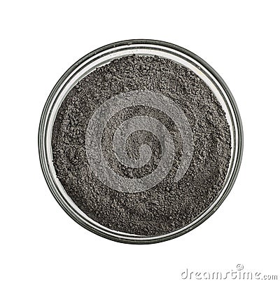 Black cosmetic clay powder Stock Photo