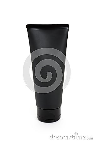 Black Cosmetics Tube Stock Photo