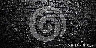 Black crocodile skin texture Stock Photo