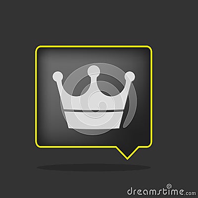 Black crown icon Vector Illustration