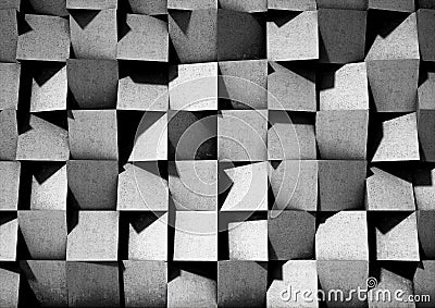 Black cubes 3d with texture Stock Photo