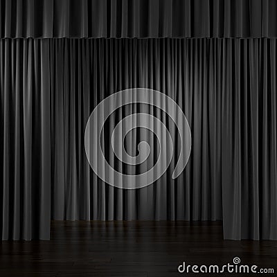Curtains Ideas black theater curtains : Black Curtains In Interior. Royalty Free Stock Images - Image ...