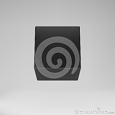 Black 3d modeling cube with perspective isolated on grey background. Render a rotating 3d box in perspective with Vector Illustration
