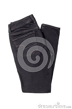 Black Denim Jeans Stock Photo