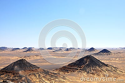 Black desert in Egypt Stock Photo