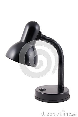 Black desk lamp Stock Photo
