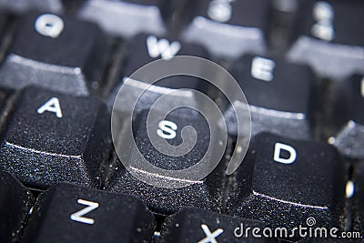 Black detail keyboard keys Stock Photo