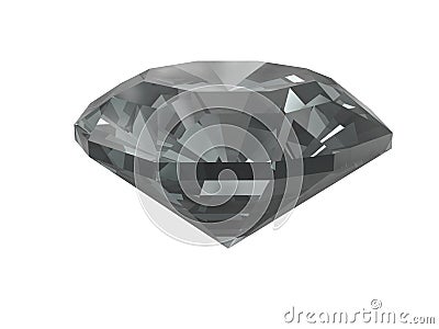 Black diamond isolated on white Stock Photo