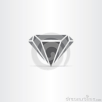 black diamond stylized icon Vector Illustration