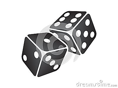 Black dice Vector Illustration