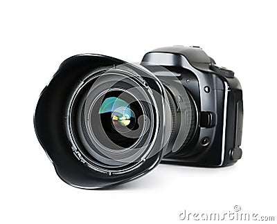 Black digital camera Stock Photo