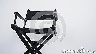 Black director chair use in video production or movie and cinema industry. It`s put on white background Stock Photo
