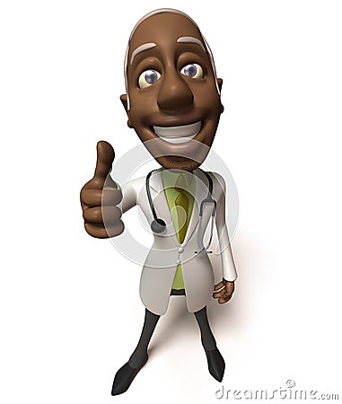 Black doctor Stock Photo