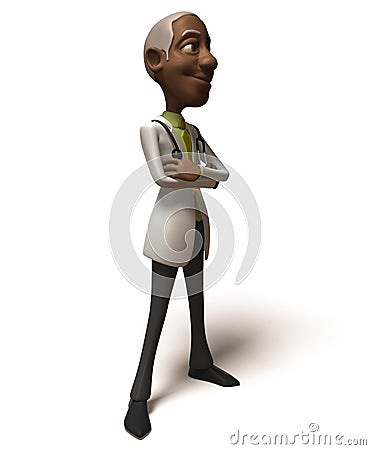 Black doctor Stock Photo