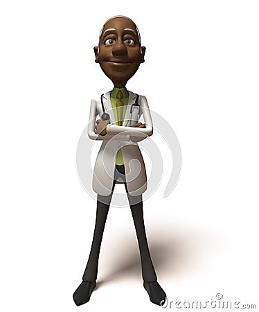 Black doctor Stock Photo