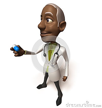 Black doctor Stock Photo