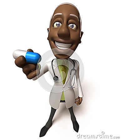 Black doctor Stock Photo