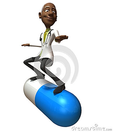 Black doctor Stock Photo