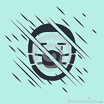 Black Doctor pathologist icon isolated on green background. Glitch style. Vector Vector Illustration
