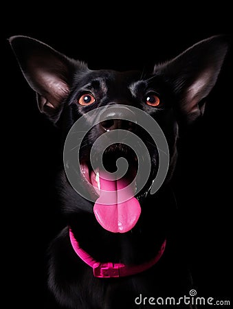 Mammal dog domestic portrait young breed cute animals pets canine adorable Stock Photo