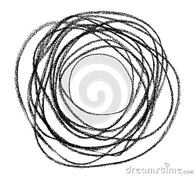 Black doodle circular shape Stock Photo